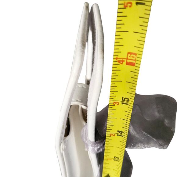 Sunwest Bank Promo Bottle Carrier - White Tote Bag - Faux Leather + Snap Closure - Picture 7 of 12